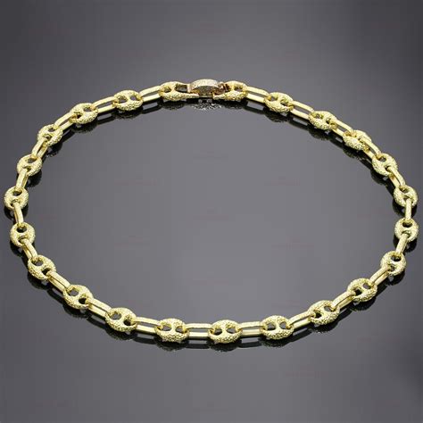 18k gold necklace gucci link 24 9mm|gucci link chain.